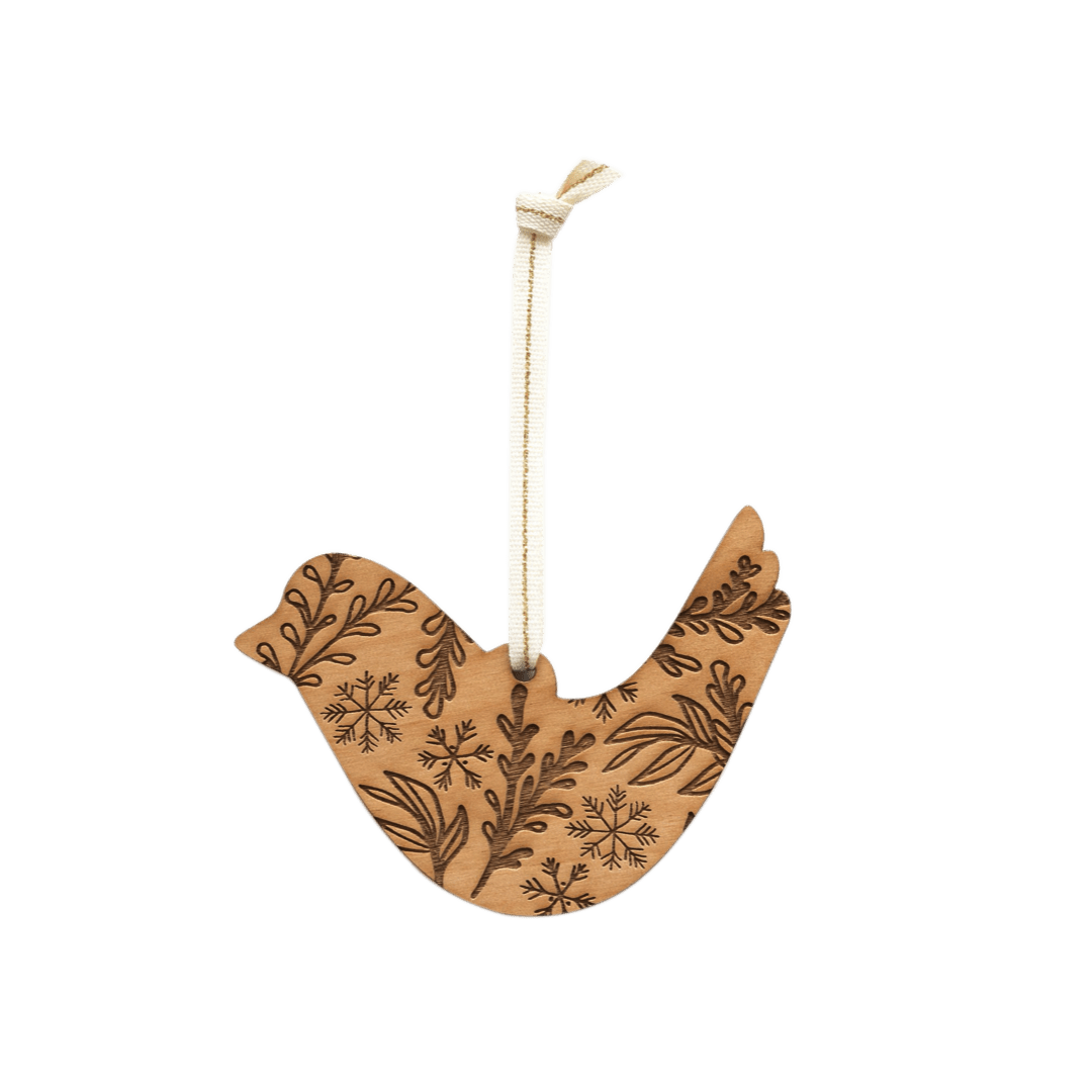 Winter Bird Wooden Ornament - Good Spark