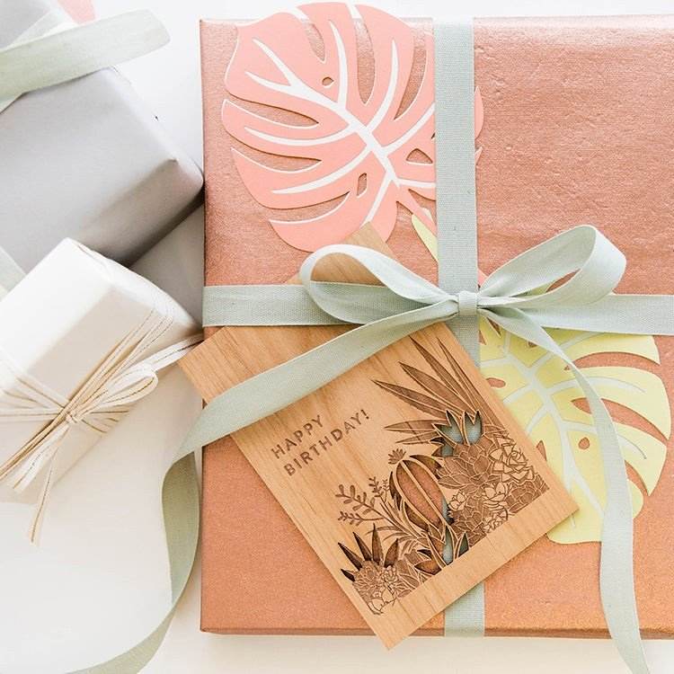 Desert Garden Wood Birthday Card - Good Spark