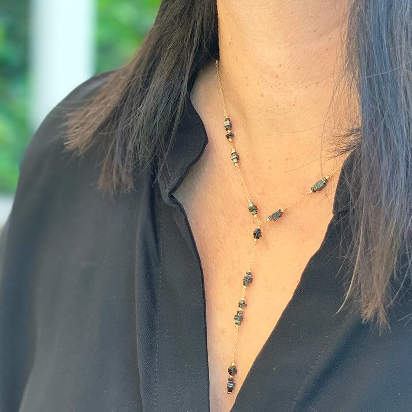 Tessera Scatter "Y" Necklace - Good Spark