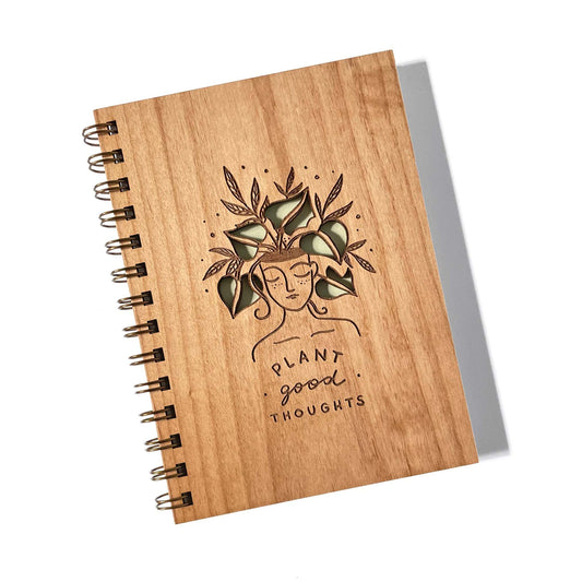Plant Good Thoughts Wood Journal - Good Spark