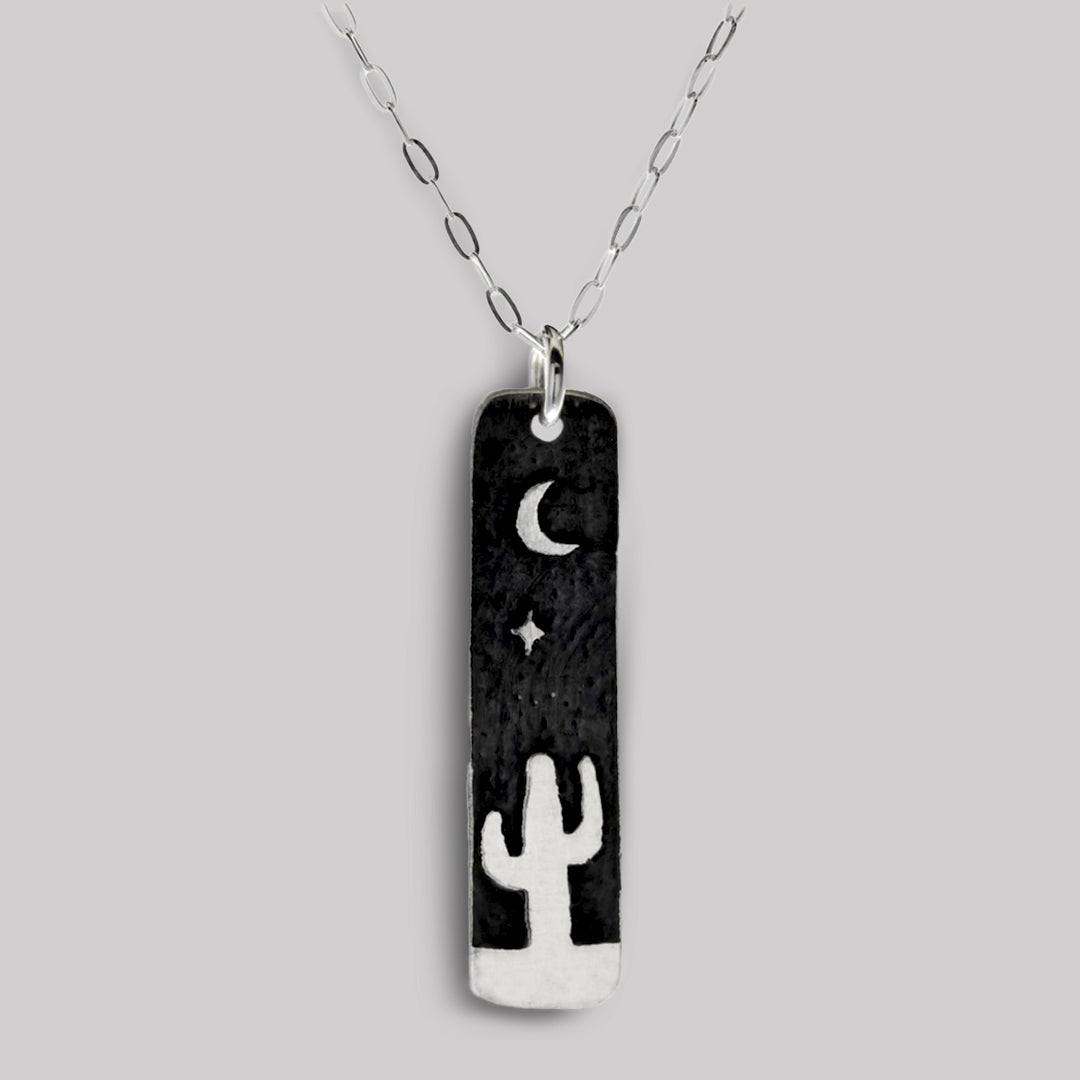 Cactus Calm Skinny Bar Necklace - Good Spark