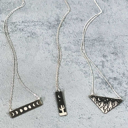Cactus Calm Skinny Bar Necklace - Good Spark
