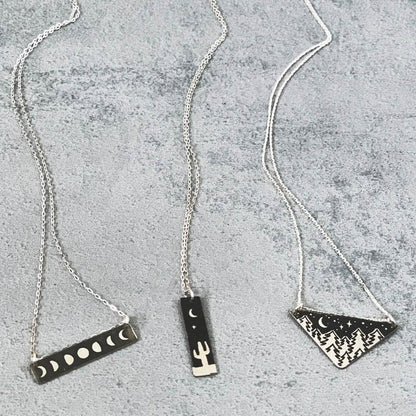 Silver Serene Trees Triangle - Good Spark