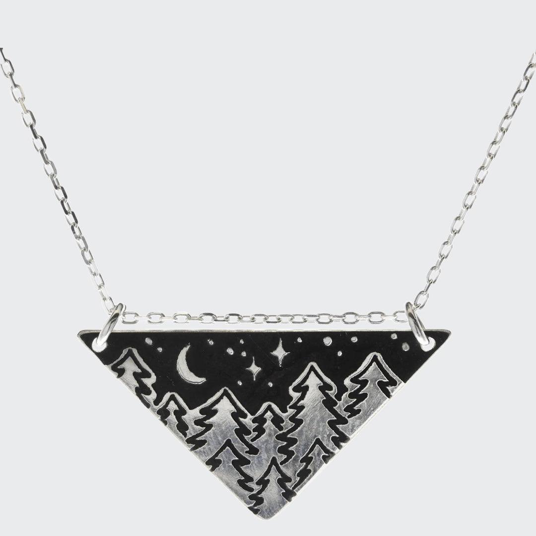 Silver Serene Trees Triangle - Good Spark