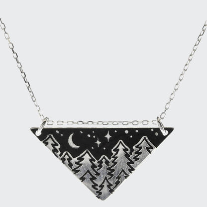 Silver Serene Trees Triangle - Good Spark