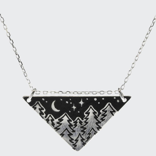 Silver Serene Trees Triangle - Good Spark